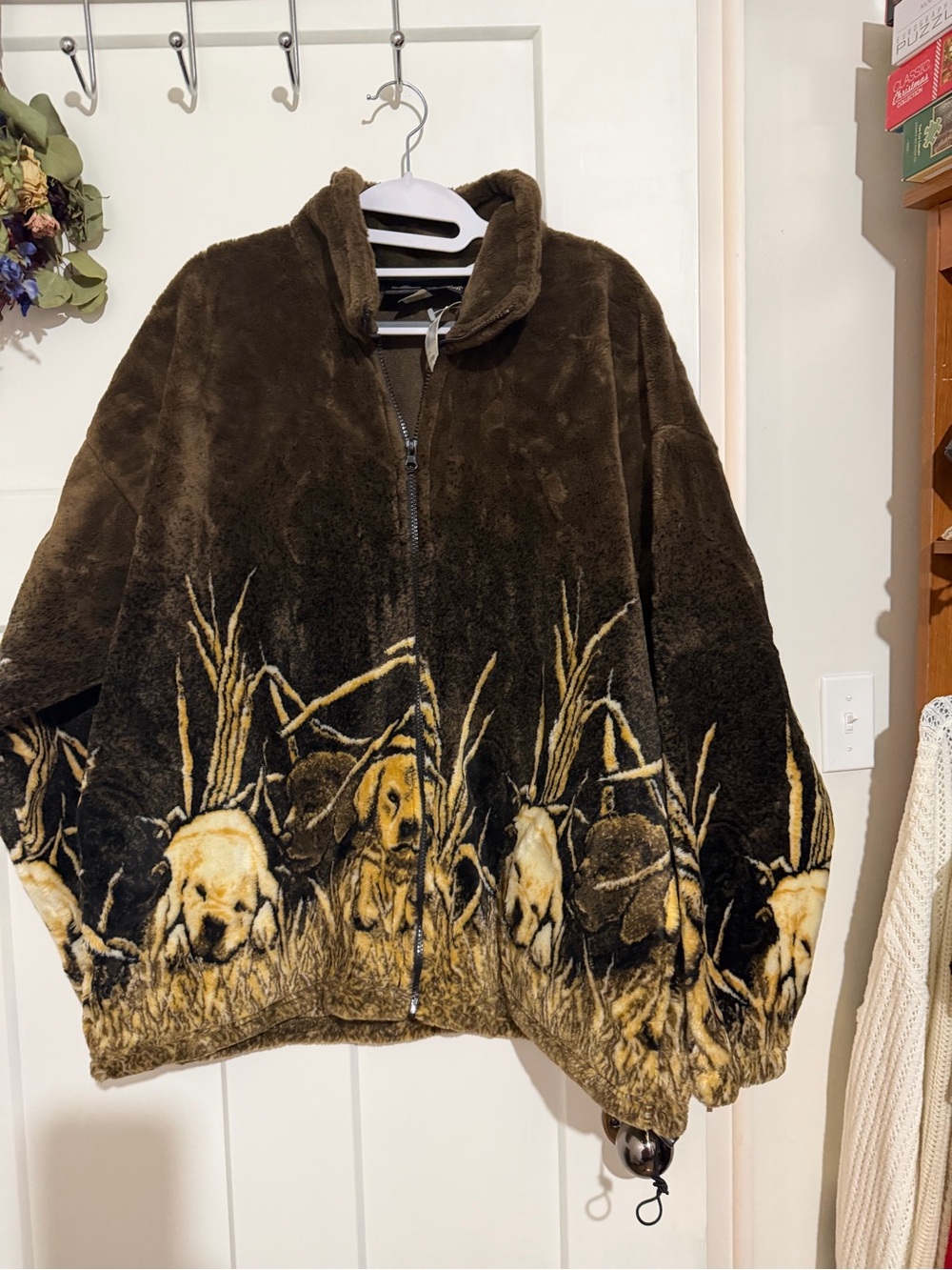 Vintage 1990s golden retriever jacket